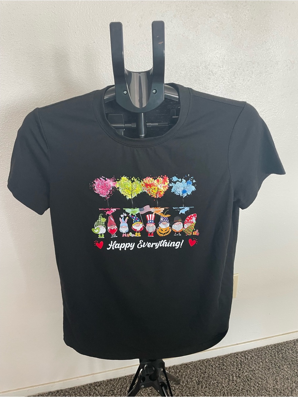 Black Graphic Short Sleeve Tee